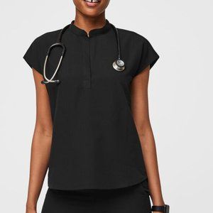 Figs Rafaela Mandarin Collar Scrub Top Small